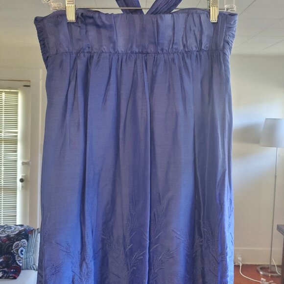 BCBGMAXAZARIA Silk Blend Blue Dress - Picture 2 of 4